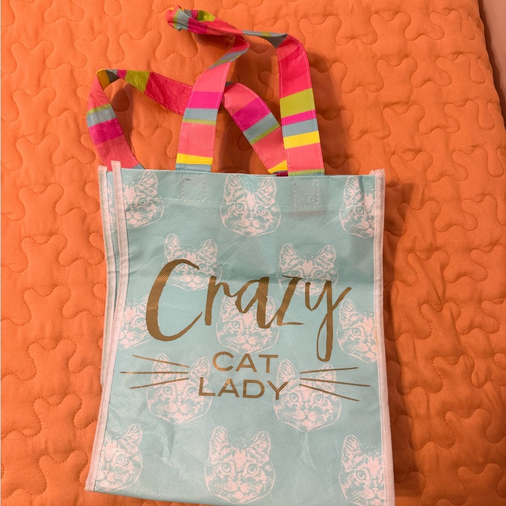 Colorful Cat Lady Tote Bag